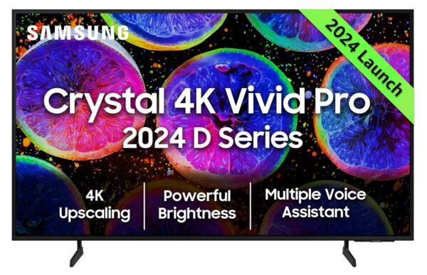 Samsung 163 cm (65 inches) D Series Brighter Crystal 4K Vivid Pro Ultra HD Smart LED TV UA65DUE77AKLXL (Black)