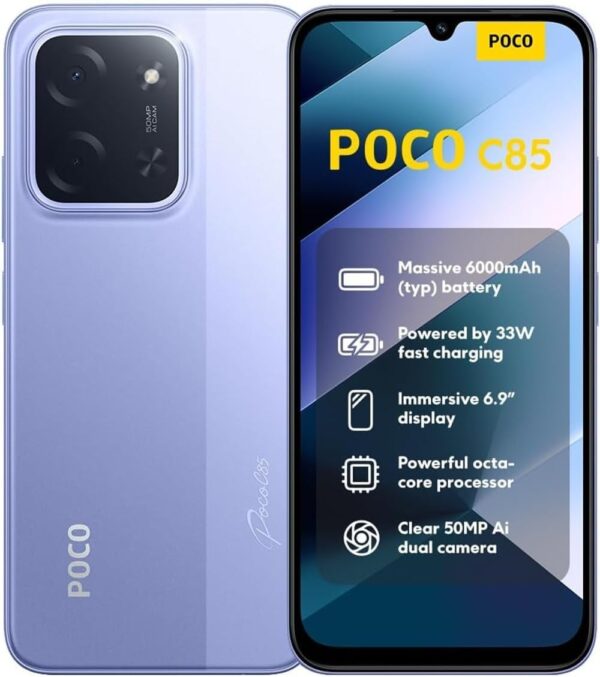 POCO C85 Purple 8GB RAM 256GB ROM 4G